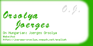 orsolya joerges business card